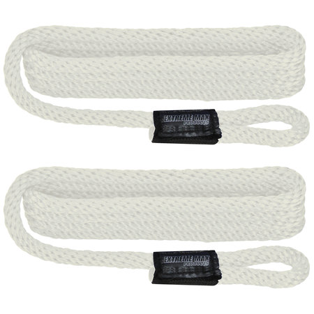 EXTREME MAX Extreme Max 3006.2150 BoatTector Solid Braid MFP Fender Line Value 2-Pack - 3/8" x 5', White 3006.2150